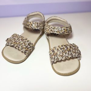 Livie and Luca, Leopard Sandals, size 2, leather / suede